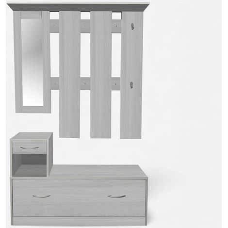 Conjunto de perchero de entrada funcional Arcohang - Blanco