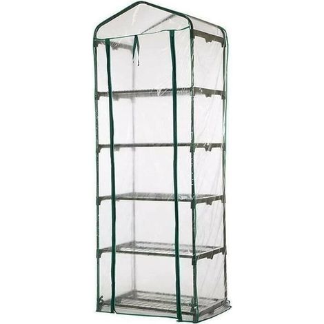 Transparent PVC TWH greenhouse cover with zipper - 5 tiers (1/4)