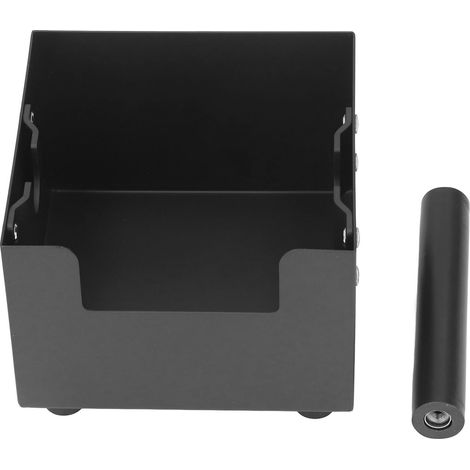 Abfallbehälter aus schwarzem Edelstahl, kompakte Schublade für Kaffeesatz, Mini-Restschale, Kaffeepulverbehälter, quadratisch, schwarz (FC-19) (1/5)