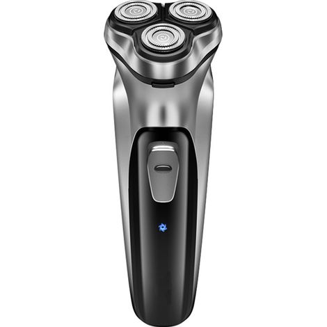 Rasoio elettrico per uomo, rasoio elettrico ricaricabile Wet and Dry con testine rotanti 3D, display LCD, portatile per casa e bagno