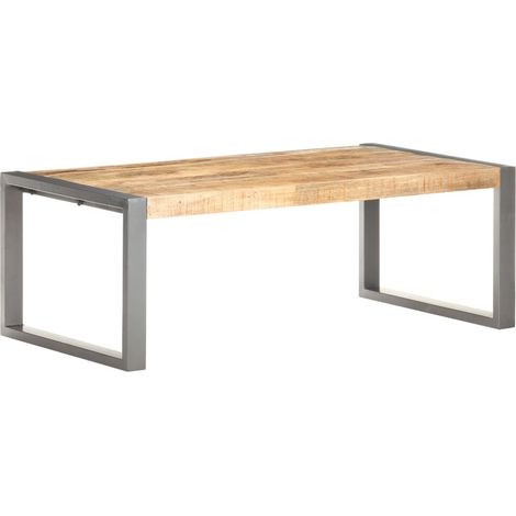 Couchtisch 110x60x40 cm Raues Mangoholz