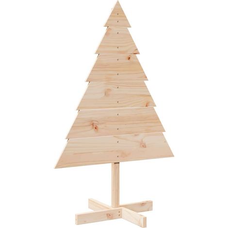 Arbre de Noël Sapin de Noël en bois pour décoration 110 cm bois massif (1/5)