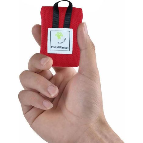 Mini Pocket Picnic Blanket,Lightweight Camping Blanket Waterproof Travel Blanket,Small Picnic Blanket,Beach Mats Sand Free Beach Blanket,Pocket Blanket for Outdoor Camping Hiking Travel,Red (1/3)