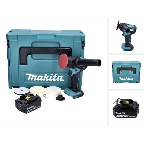 Makita DPV 300 M1J Akku Schleifer Polierer 18 V 50 / 80 mm Brushless + 1x Akku 4,0 Ah + Makpac - ohne Ladegerät (1/5)