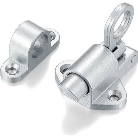 7-teiliges Sicherheitsschloss-Set aus silberfarbener Aluminiumlegierung für Türen und Fenster, Diebstahlsicherung mit Schieberiegeln für den Innen- und Außenbereich (1/5)