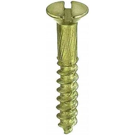 CONNEX - VITI PER LEGNO A TESTA PIANA SVASATA IN OTTONE 3,0X25MM P.12