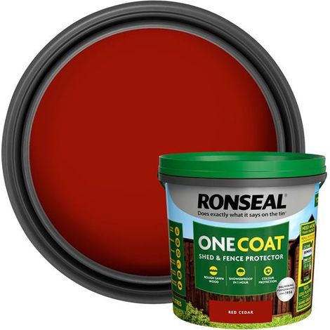 Ronseal One Coat Shed & Fence Protection Red Cedar 5 litre RSLOCFLCE5LN