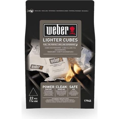 WEBER Cubetti Accendifuoco Ecologici per Barbecue - Confezione 22 pz