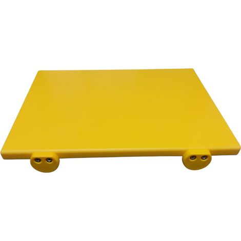 Tagliere da cucina Professionale GIALLO cm 40x30x2 per pollame crudo in polietilene Certificato HACCP anticontaminazioni Alimentare antibatterico Con Fermi Inox