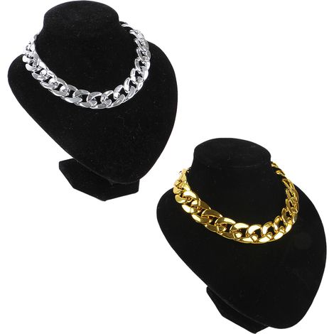 Lot de 2 colliers à maillons en plastique pour chats et chiens - Bijoux et accessoires tendance pour animaux de compagnie (1/5)