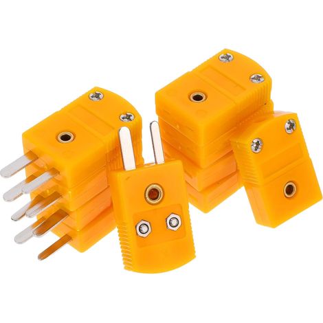 Connecteurs Thermocouple de Type K 5 Paires Mâle et Femelle Adaptateurs Miniatures Résistants à la Chaleur pour Câblage Industriel Remplacement Rapide pour Équipements (1/5)