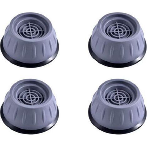 Jeu de 4 pieds de meubles, tapis anti-vibrations pour machines à laver, pieds en caoutchouc antidérapants pour machines à laver, sèche-linge, meubles, tapis universel anti-bruit et anti-vibrations, au (1/4)