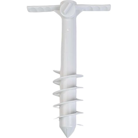 Lot de 2 vis en spirale résistantes pour parasol de plage, pelouse, terrasse, jardin jusqu'à 4,1 cm, résistant au vent, base stable (1/5)