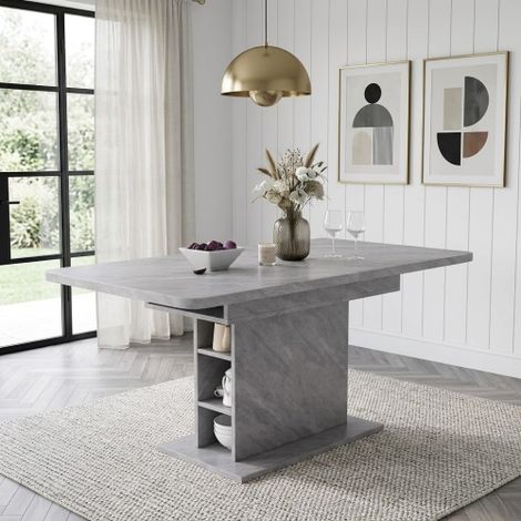 Tavolo da pranzo allungabile, tavolo da pranzo con contenitore, tavolo da pranzo rettangolare, tavolino da caffè/relax, tavolo da pranzo moderno e semplice in ferro, tavolo da pranzo multifunzionale s (1/5)