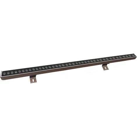 Wallwasher Lèche-Mur Extérieur 36W 24V IP65 Brun Foncé Hors Transfo ZAMBELIS E498 - 60 deg - Blanc chaud - 2700K