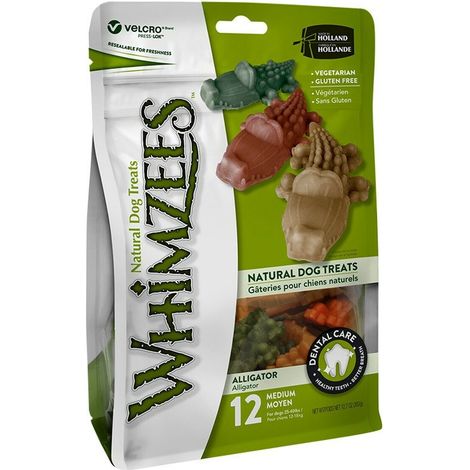 WHIMZEES Aligator M 8,7cm/30g/ - 12ks Dental Snack (1/2)