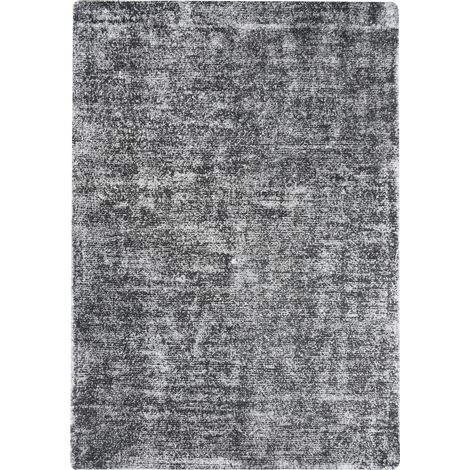 Tappeto moderno Etna 100 in poliestere grigio antracite (1/4)