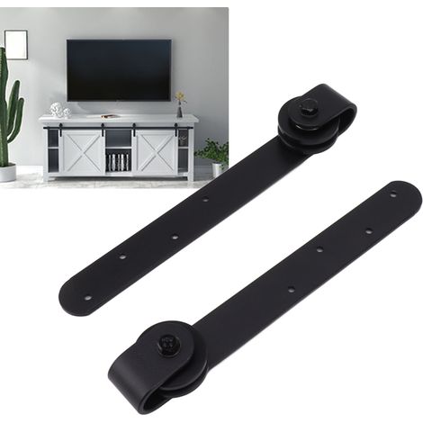 Kit de Hardware de Porte de Ferme Mini avec Roulement Silencieux Easy à Installer pour Portes de Closet en Kit de Poulie et Rail Carbone Steel pour Porte à Coulisse (1/5)