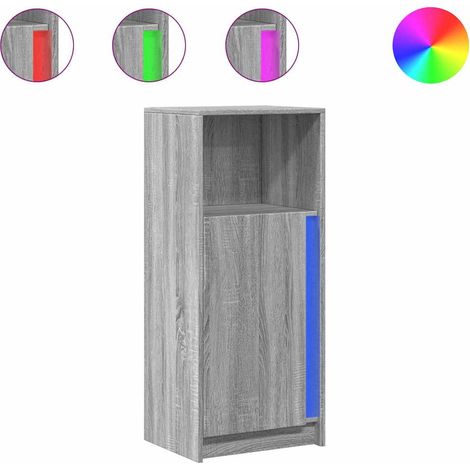 Maison Exclusive - Credenza con LED Grigio Sonoma 42,5x34x100 cm Legno Multistrato
