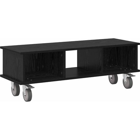 Meuble TV Chêne noir 100 x 35 x 35 cm Bois d'ingénierie