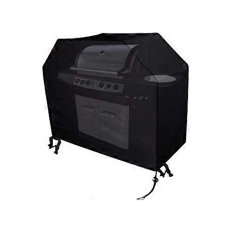 Grillabdeckung, Grillplane, Schwarz, 170 x 61 x 117 cm