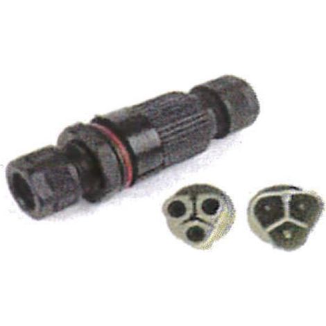 Connettore rapido 3 poliip68 450v 17.5a nero per cavi Ø 0,5÷2,5mm² iolume io69002
