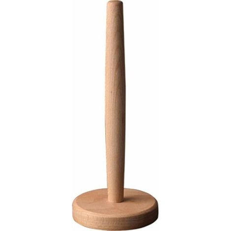 Porte-Rouleau - Bois Naturel - Pour Essuie-Tout Standard - Base Lestée - Usage Cuisine Bureau Salon - 1 Pièce (1/5)