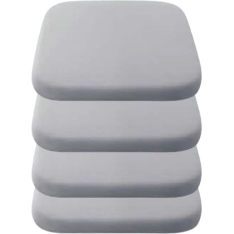 Lot de 4 Galette de Chaise, Carré Mousse à mémoire de forme  Coussins de chaise Doux épaissi Antidérapant Coussins (Size:40×40cm,Color:Gris clair)