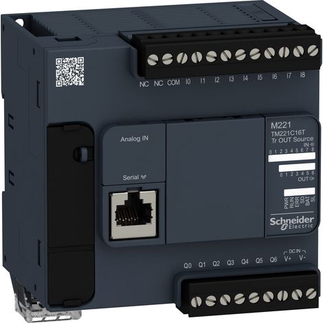 Modicon M221 16 ES IP20 Controller mit 16 digitalen Ein-/Ausgängen und 2 analogen Eingängen