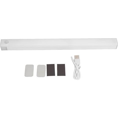 Ortviai Lampe LED magnétique avec capteur de mouvement, rechargeable, 30 cm, lumière chaude pour placards et sous-meubles (1/5)