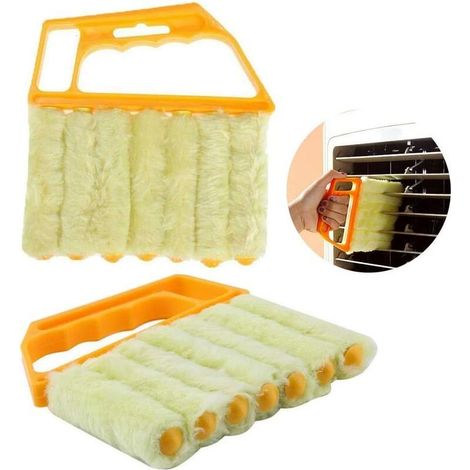 2 Pcs Nettoyeur de Stores Brosse de Nettoyage pour Stores Vénitiens en Plastique pour Volets Climatiseurs Verticaux (1/4)