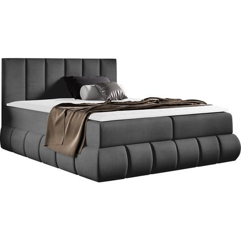Lit boxspring Cursus, Kronos 22, Continental, Double, 140x200, Tissu, Disponible, 160x218x103cm (1/5)