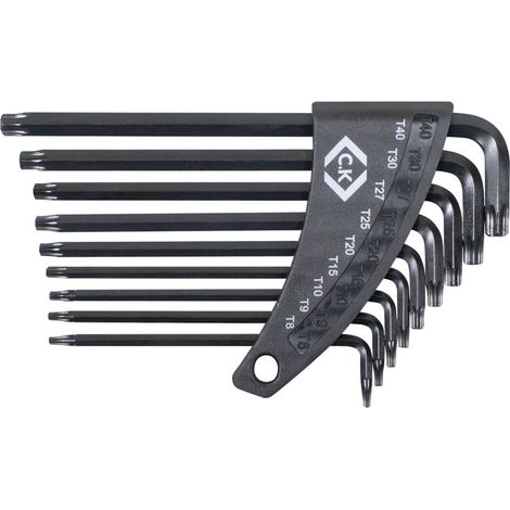 C.K. T4409 Juego de 9 llaves Allen de acero