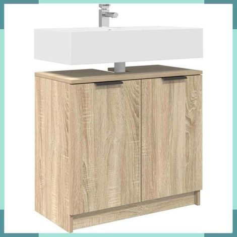 880739 Cabinet de salle de bain Chêne Sonoma 64,5 x 33,5 x 59 cm (1/5)