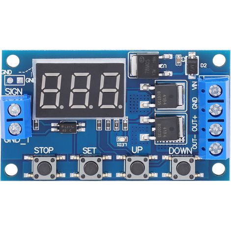 Triggerzyklus-Timer-Verzögerungsschalter-Leiterplatte mit Dual-MOS-Röhren-Steuermodul DC 5–36 V (1/5)