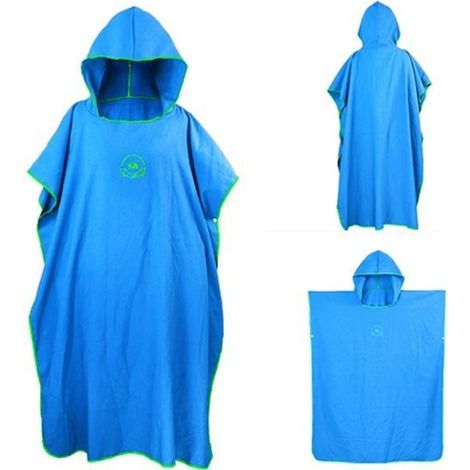 Serviette-Serviette Poncho avec Capuchon Microfibre Surf Poncho Wetsuit Changement de Serviette pour la Plage (1/3)