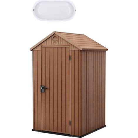 Keter Darwin 4x4 abri de jardin + éclairage extérieur LED inclus (259006-WO744) (1/5)