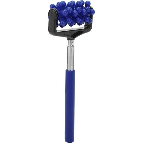 Rouleau de Massage Télescopique pour le Dos - Bâton Anti-Douleur Musculaire Homme Femme Bleu Foncé (1/5)