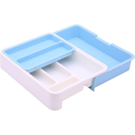 Range Couverts extensible réglable pour tiroir de cuisine - Range Couvert Rangement Tiroir Cuisinep- Rangement Couverts Tiroir Cuisine (1/3)