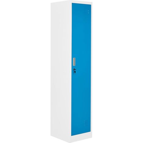 Spind mit einer Tür ATHLETE Metall Weiß / Blau (1/5)