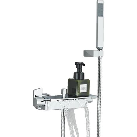 Duschmischer, langlebiger Edelstahl, Dual-Handle-Steuerung, Chrom (1/2)