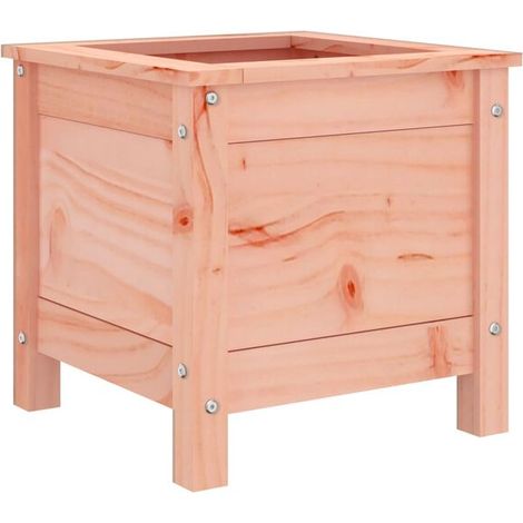 Dimensions du pot de fleurs : 40 x 40 x 39 cm, en bois de sapin de Douglas massif (1/5)