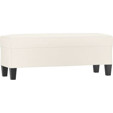 Panca 100 x 35 x 41 cm in similpelle crema 020010489