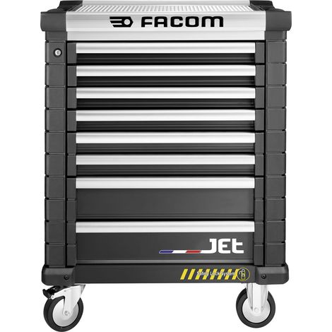 Facom – Servante d'atelier roulante 8 tiroirs – Dimensions 814 x 1005 x 575 mm – Charge maximale 80 kg – Rangement efficace et mobilité assurée