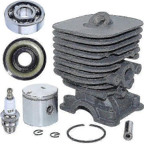 Kit cylindre-piston KINCJON compatible avec les débroussailleuses Husqvarna 125e, 128c, 128ld, 124c, 124l, 125c, 125l, 125ldx, 128cd, 128l et 128d, ainsi qu'avec les débroussailleuses Jonsered Craftsm (1/3)
