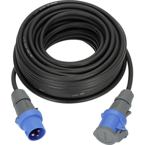Brennenstuhl 1168650625 Strom Camping-CEE-Verlängerungskabel Schwarz, Grau, Blau 25 m H07RN-F 3G 2