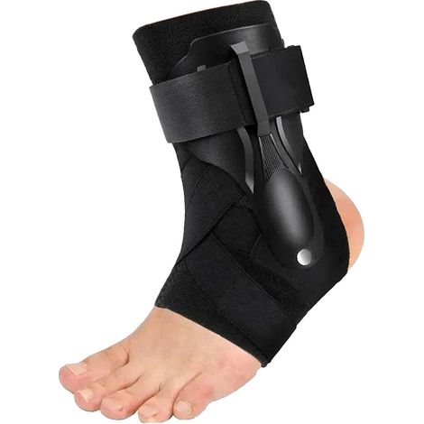 Cavigliera, design leggero, favorisce il recupero dopo gli infortuni, 2 pezzi neri, L-a (1/2)