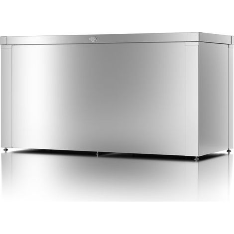 GUARDI Coffre de rangement polyvalent - taille S - Argent métallisé - 129x56,5x68,2 - acier (1/2)