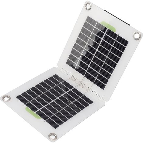Chargeur de batterie portable pliable à panneau solaire pour voiture, camping-car, 10 W