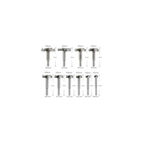10 punte per trapano per legno da 15-60 mm in carburo, fresa per legno, punta per sagomatura, punta per fresatura del legno, punta per trapano per legno 15 mm 20 mm 25 mm 30 mm 35 mm 40 mm 45 mm 50 mm